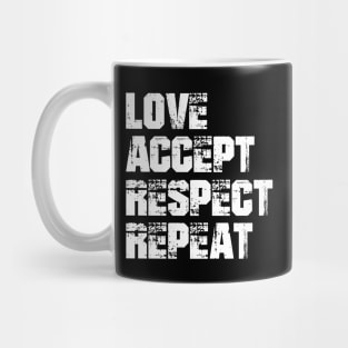 Dyslexia - Love accept respect repeat w Mug